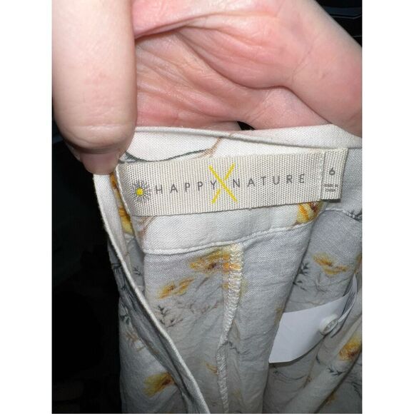 Women’s Linen Blend Sunflowers/Daisy summer midi skirt 6 - Picture 8 of 9